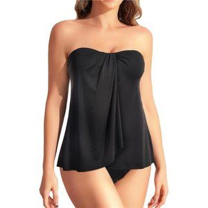 Two Piece Tankini Bathing Suits for Women Black.  Never worn